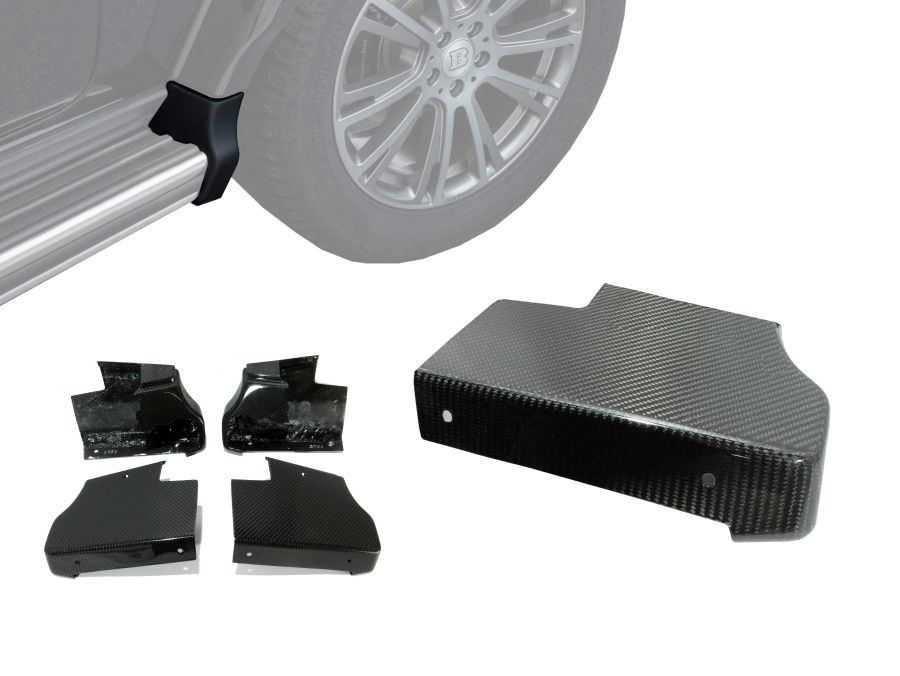 Carbon Fiber Running Boards End Caps Covers for Mercedes-Benz W463a W464